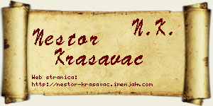 Nestor Krasavac vizit kartica